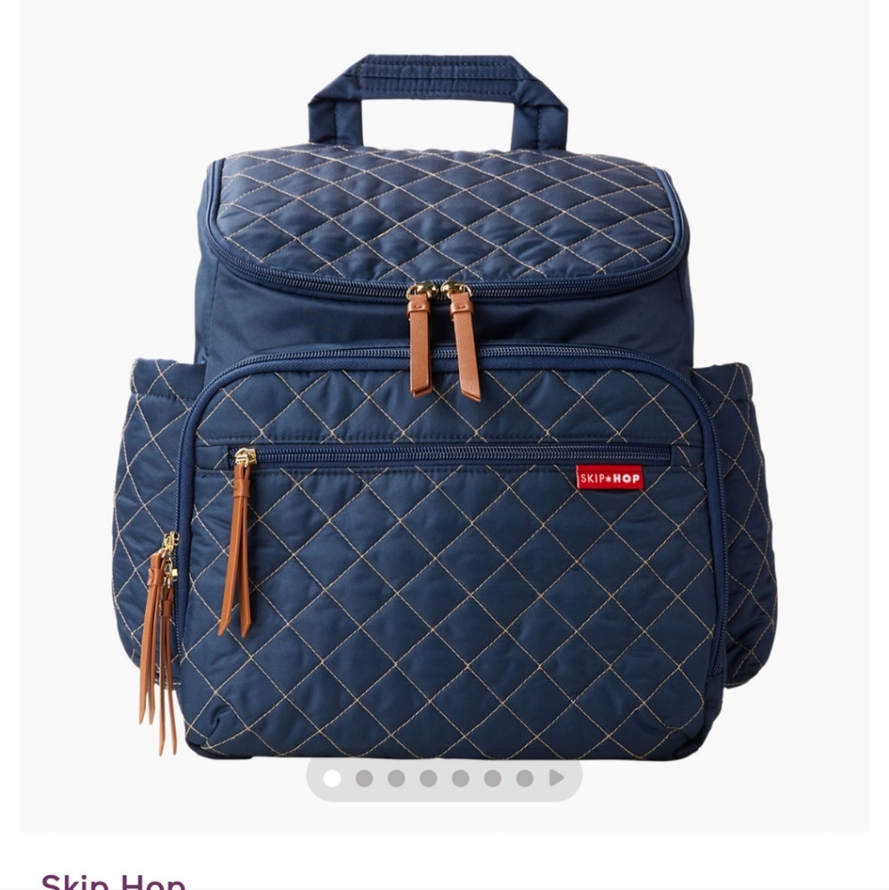 Skip Hop Quilted Navy Backpack
